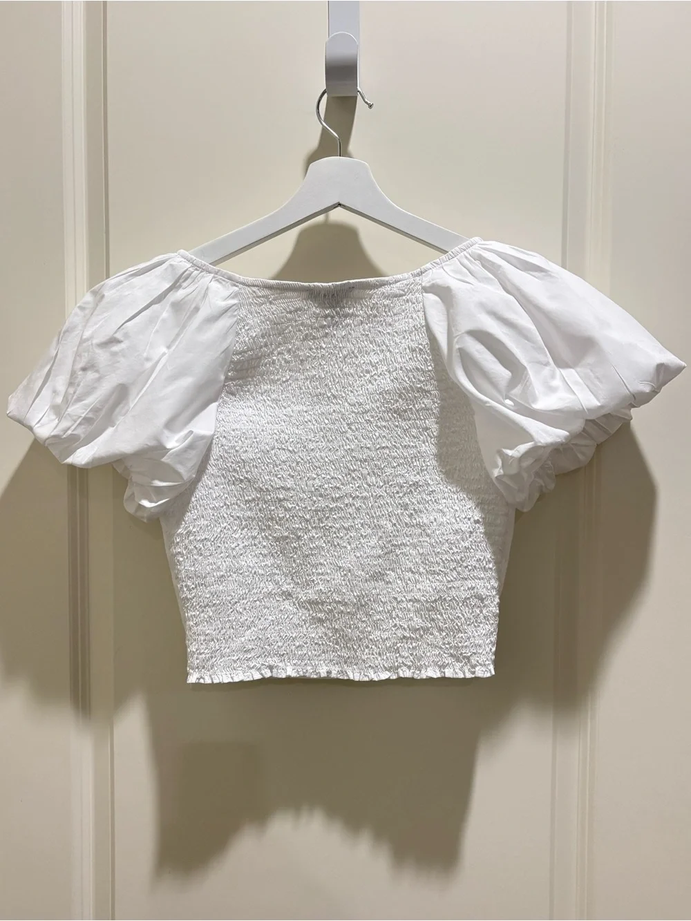 J.CREW ~ Fitted puff-sleeve top 100% cotton Size 2